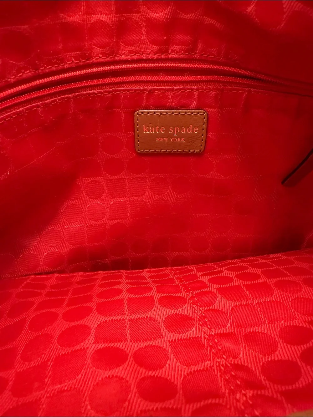 Kate Spade New York Classic Noel Shoulder Bag | Brown Red Stripe | Vintage